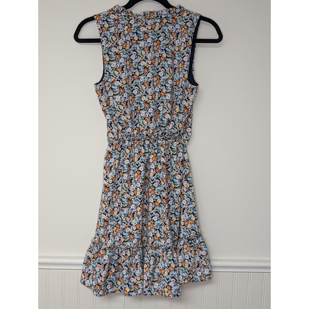 IZ Byer Floral Ruffled Collar and Bottom Tiered Dress Garden Size Small - Picture 8 of 8